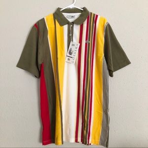 Lacoste Loisirs Striped Polo Shirt - NWT